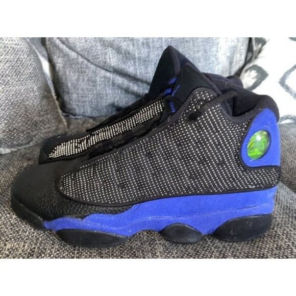 Nike Air Jordan 13 Retro Hyper Royal Black Blue Shoes 5.5Y Womens 7 - Worn Twice - Picture 1 of 6